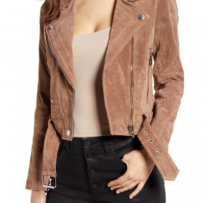 Womens Blanknyc Suede Moto Jacket