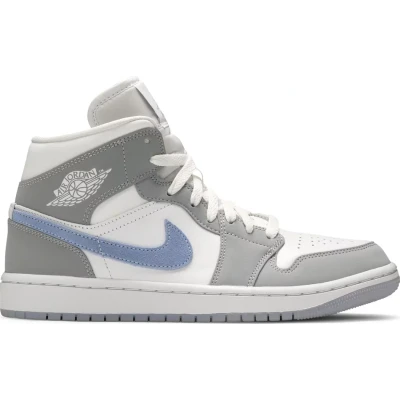 Wmns Air Jordan 1 Mid 'Wolf Grey Aluminum'