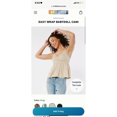 easy wrap babydoll top