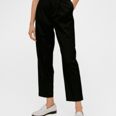 Mango Pleat Straight Trousers