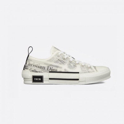 B23 Dior And Daniel Arsham Low-Top Sneaker In "Newspaper" Print