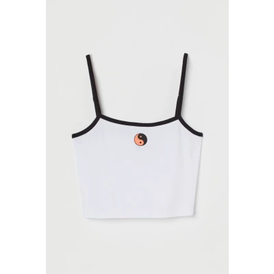 H & M - Crop Tank Top - White