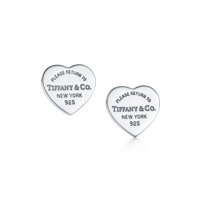 Return to Tiffanyâ„¢ Heart Tag Stud Earrings in Silver, Mini | Tiffany & Co.