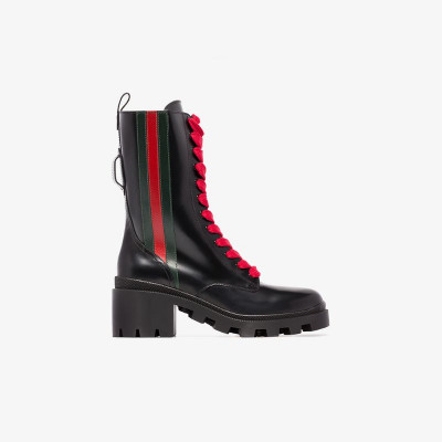 Gucci web striped boots