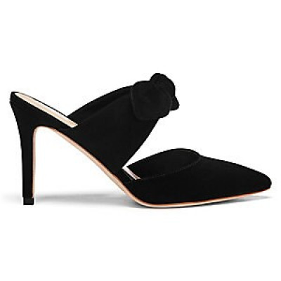 Flora Bow Suede Mules