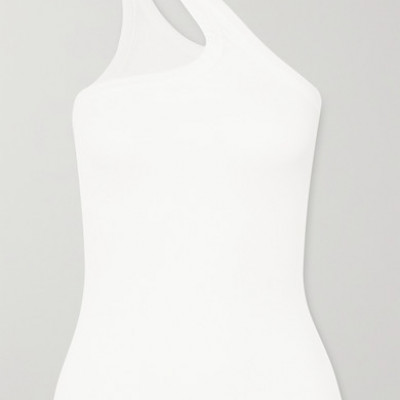 The Line By K - Driss One-shoulder Ribbed Stretch-jersey Top - White