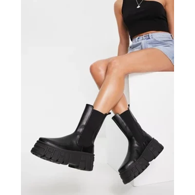 ASOS DESIGN Acclaim chunky chelsea boots in black | ASOS